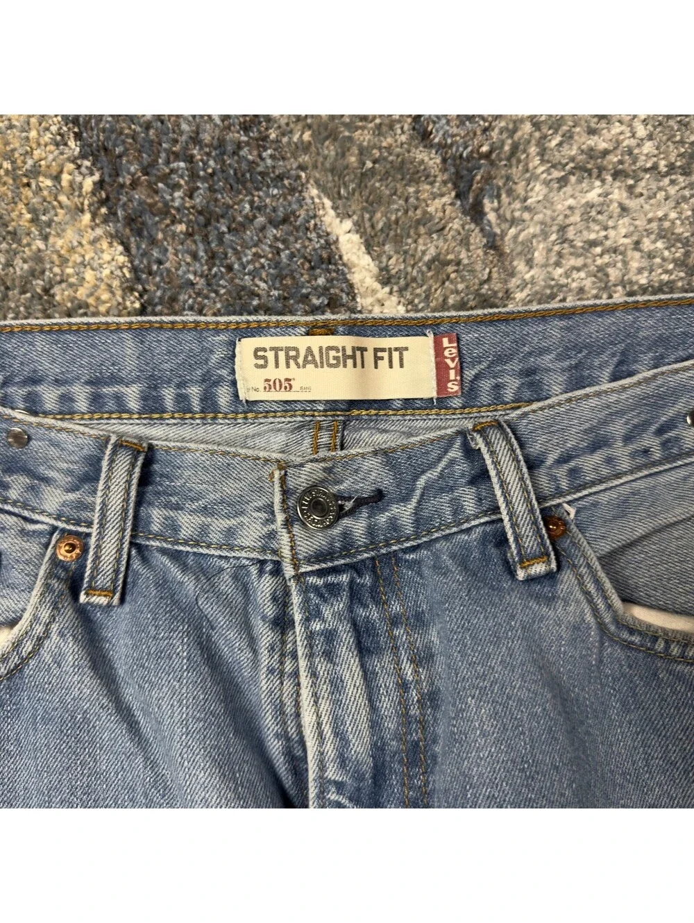 Vintage Y2K Levis 505 Straight Jeans Mens 36x36 Light Baggy